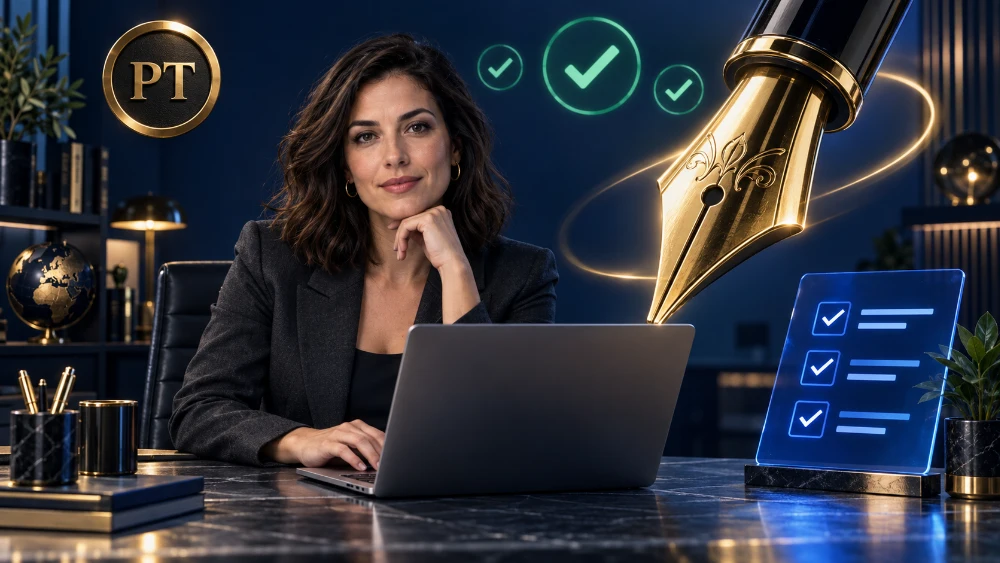 Marta Vilela, autora e analista do ColdBet em Portugal, na sua secretária de trabalho
